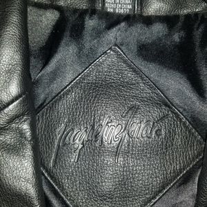 Womens small black leather jacket